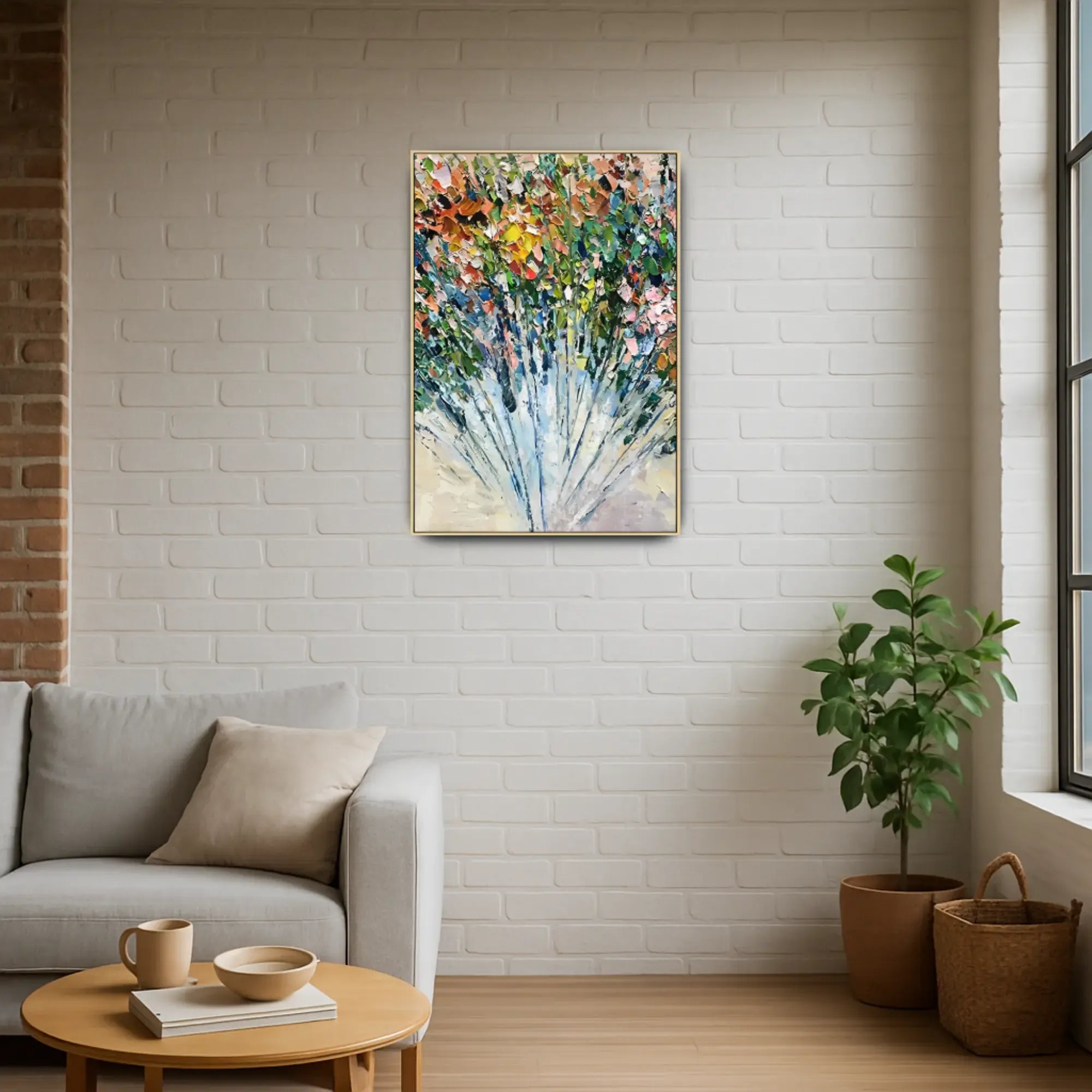 Großes Gemälde - Ráfaga Floral