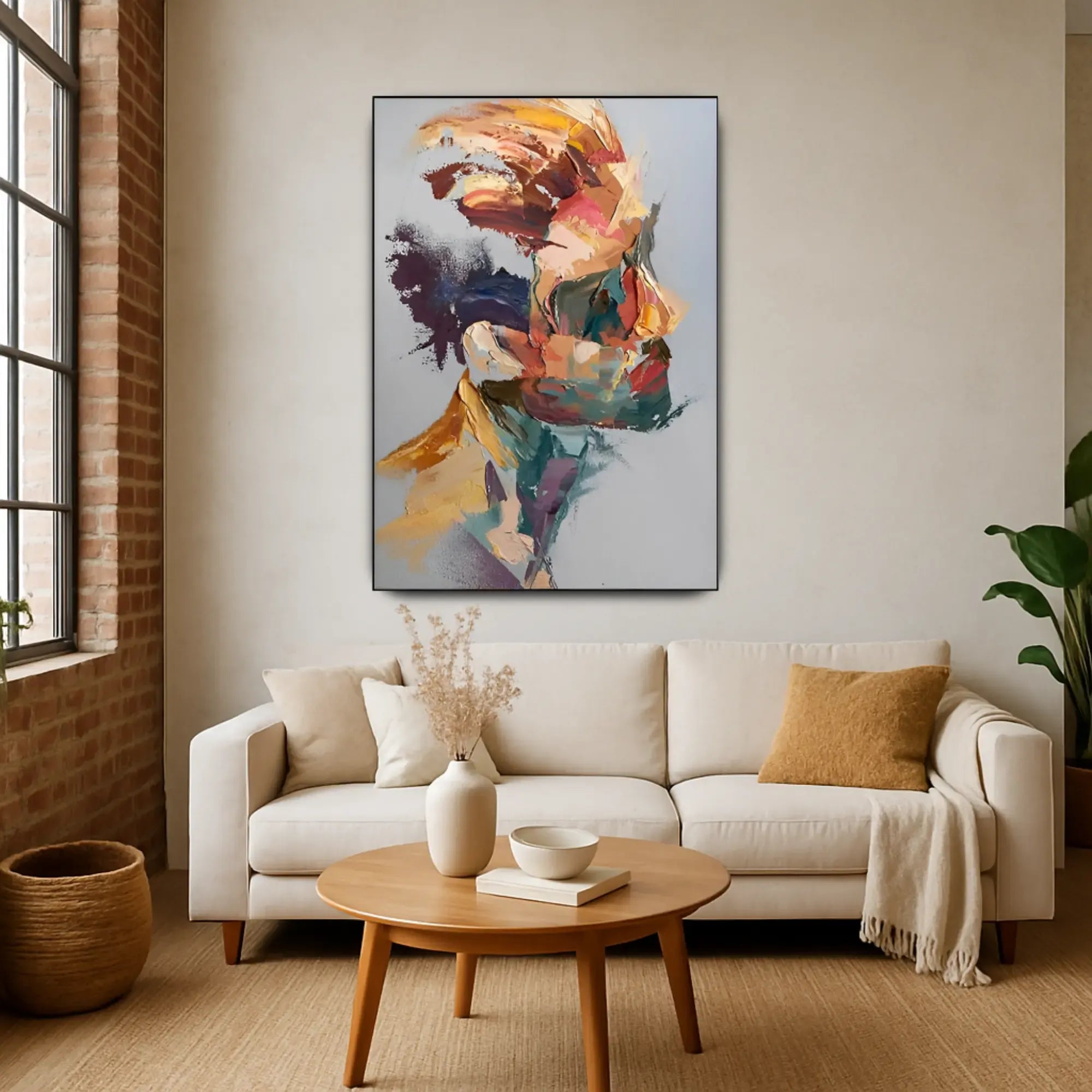 Großes Gemälde - Rostro de Emociones