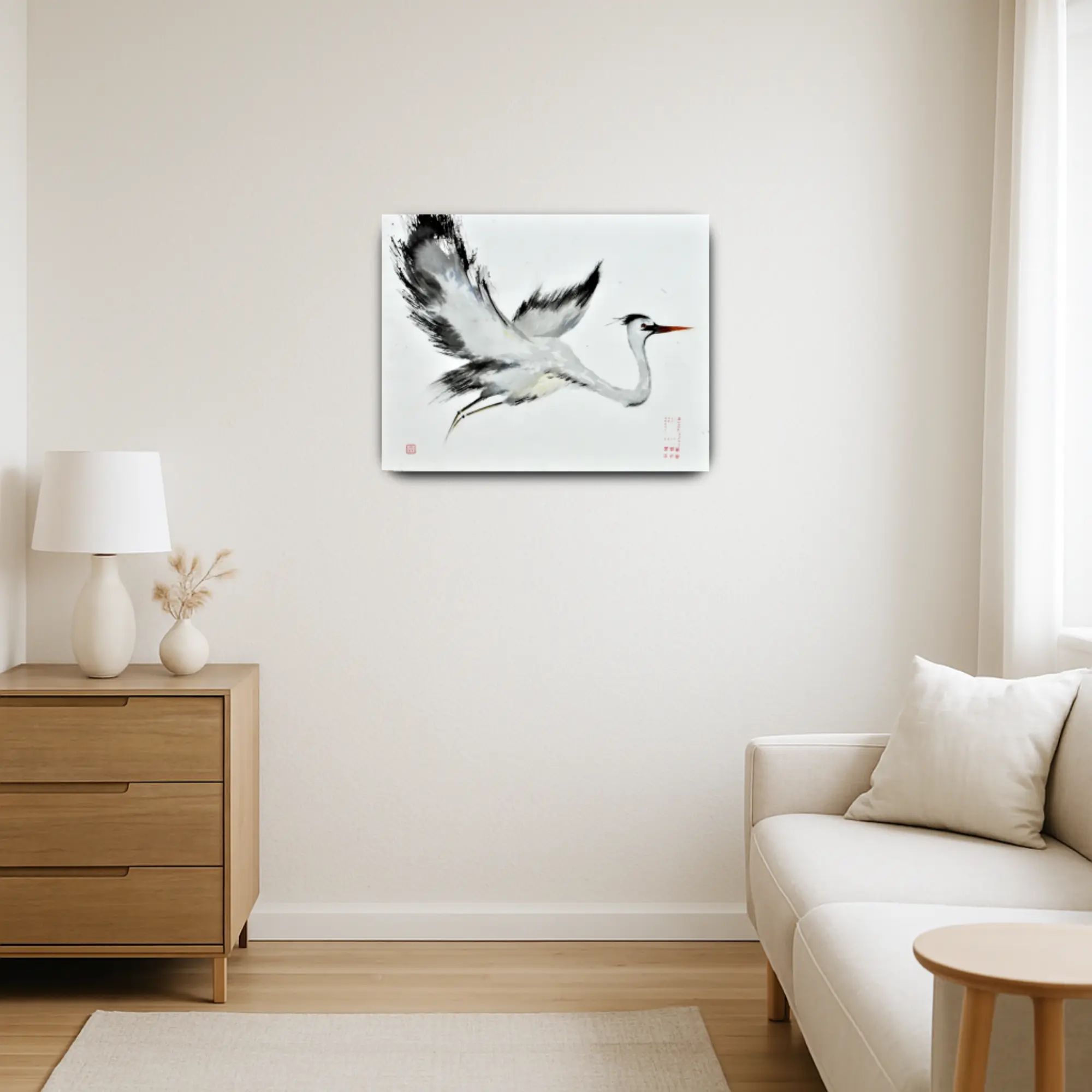 Großes Aquarellbild - Aquarellbild Elegante Naturstudie Ardea Volans Default Title