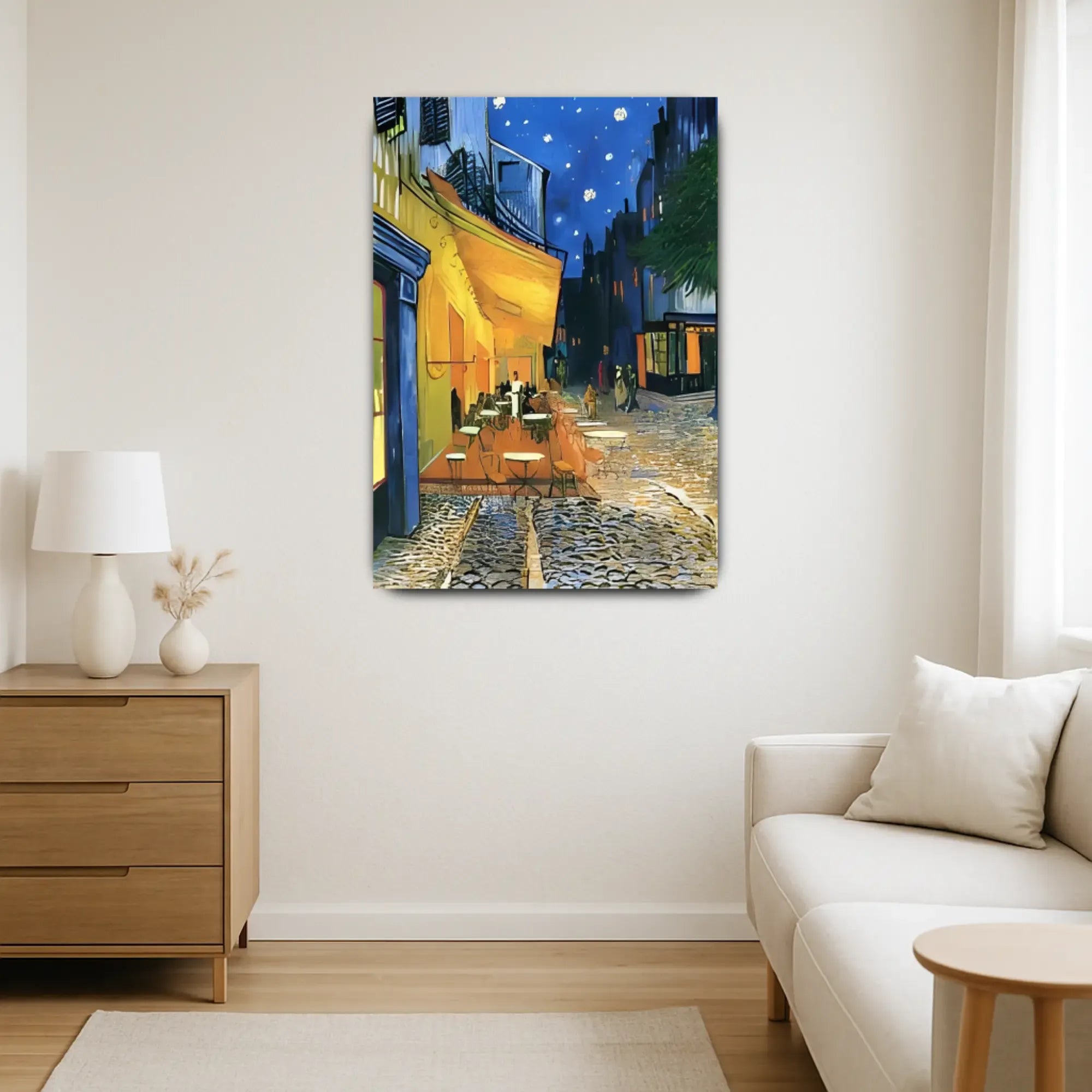 Großes Gemälde - Van Goghs Café Terrace at Night Reproduktion - Café bajo las Estrellas Default Title