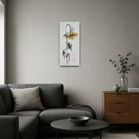 Großes Aquarellbild - Naturrealistisches Wandgemälde Élégie d’Helianthus